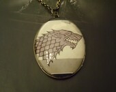 House Stark Direwolf Sigil Song Of Ice And Fire Game Of Thrones HBO ASOIAFInspired Brass Pendant Necklace