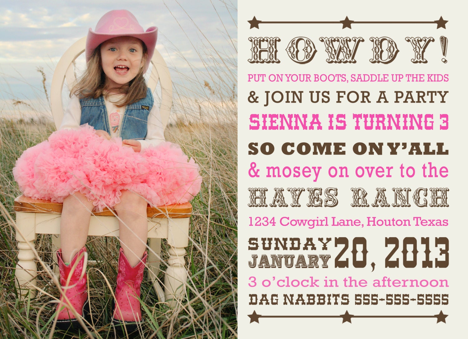 cowboy cowgirl invitation western birthday party