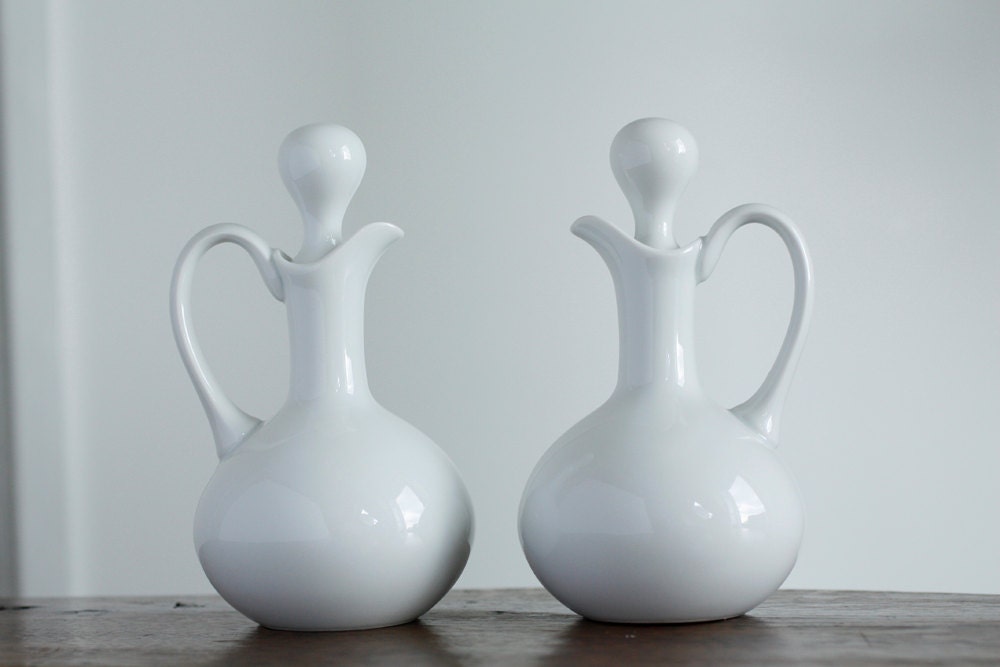 Limoges Giraud Oil & Vinegar Cruets - Set of 2