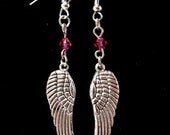 Small Wing Earrings with small Swarovski Crystals