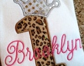 HUGE SA:E- Leopard, Princess, Personalized Birthday Shirt /Onesie