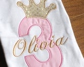 HUGE SA:E- Girl, Princess, Personalized Birthday Shirt /Onesie, 1st birthday, 2nd birthday, 3rd birthday, 4th birthday, 5th birthday