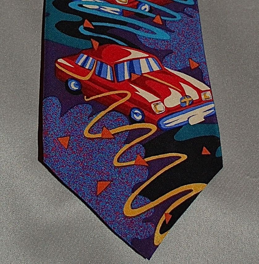 Vintage "BEATLES" silk tie "Drive My Car" Price Lowered
