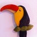 Handmade Wooden Fridge Magnet Tucan