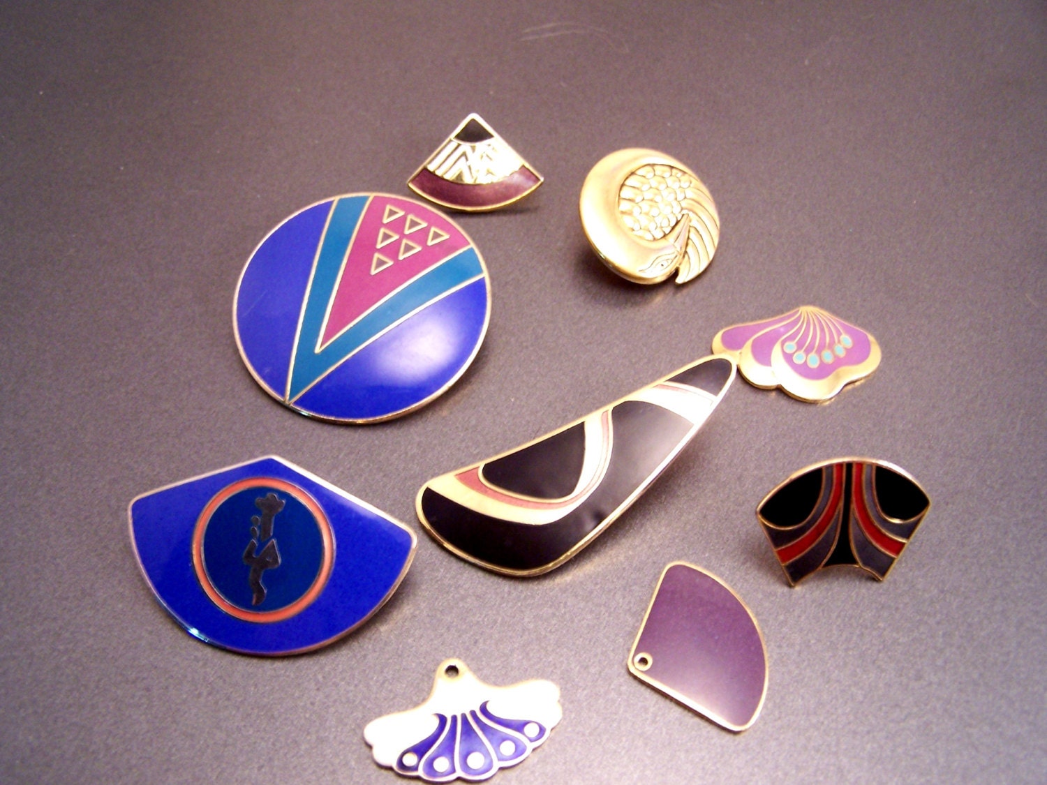 Laurel Burch Roman Huang Single Orphan Earrings
