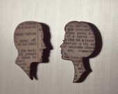 ex libris silhouette magnet set.