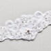 Vintage Lace Bridal Sash,White Embroidered Organza,Swarovski,Understated,Elegant,White,Something Old,Bridal Sah or Headpiece,Pearl, OOAK