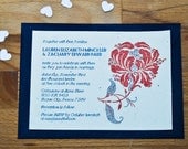 Plantable Seed Paper Wedding Invitation Suite - Art Deco Floral, Set of 25