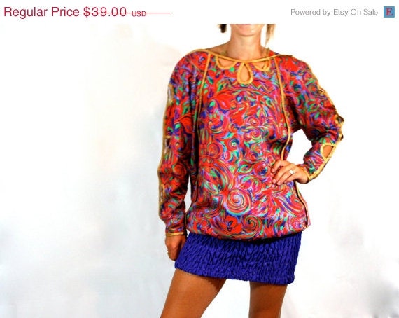 ON SALE Vintage Mini Dress by Jeanne Marc 1980s