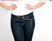 ON SALE Vintage Silver Chain Belt or Necklace