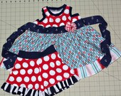 Proud To Be Me 4th of July Americana Swing Top and Ruffle Short Set in custom sizes 12m-6y