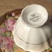 Antique gold tea cup and saucer set, vintage Queen Anne English tea set, pink rose bone china tea cup