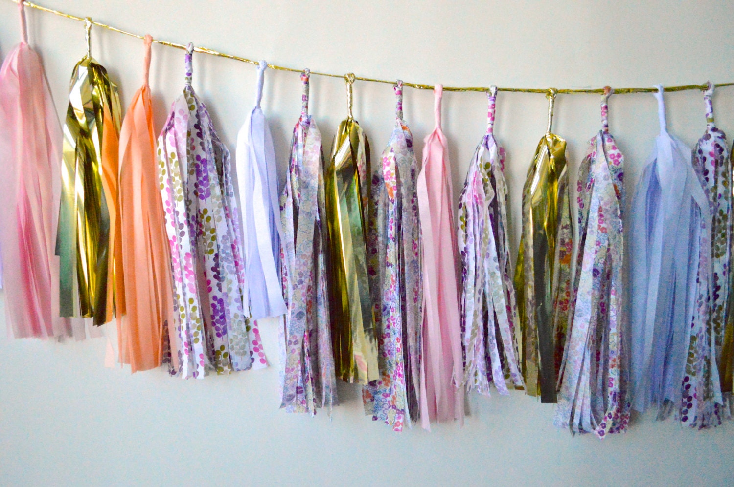 Floral Fun Pastels Extra Long 27 Sparkle & Shine Tissue Tassel Garland