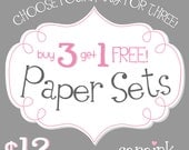 Four Paper Sets - digital background papers