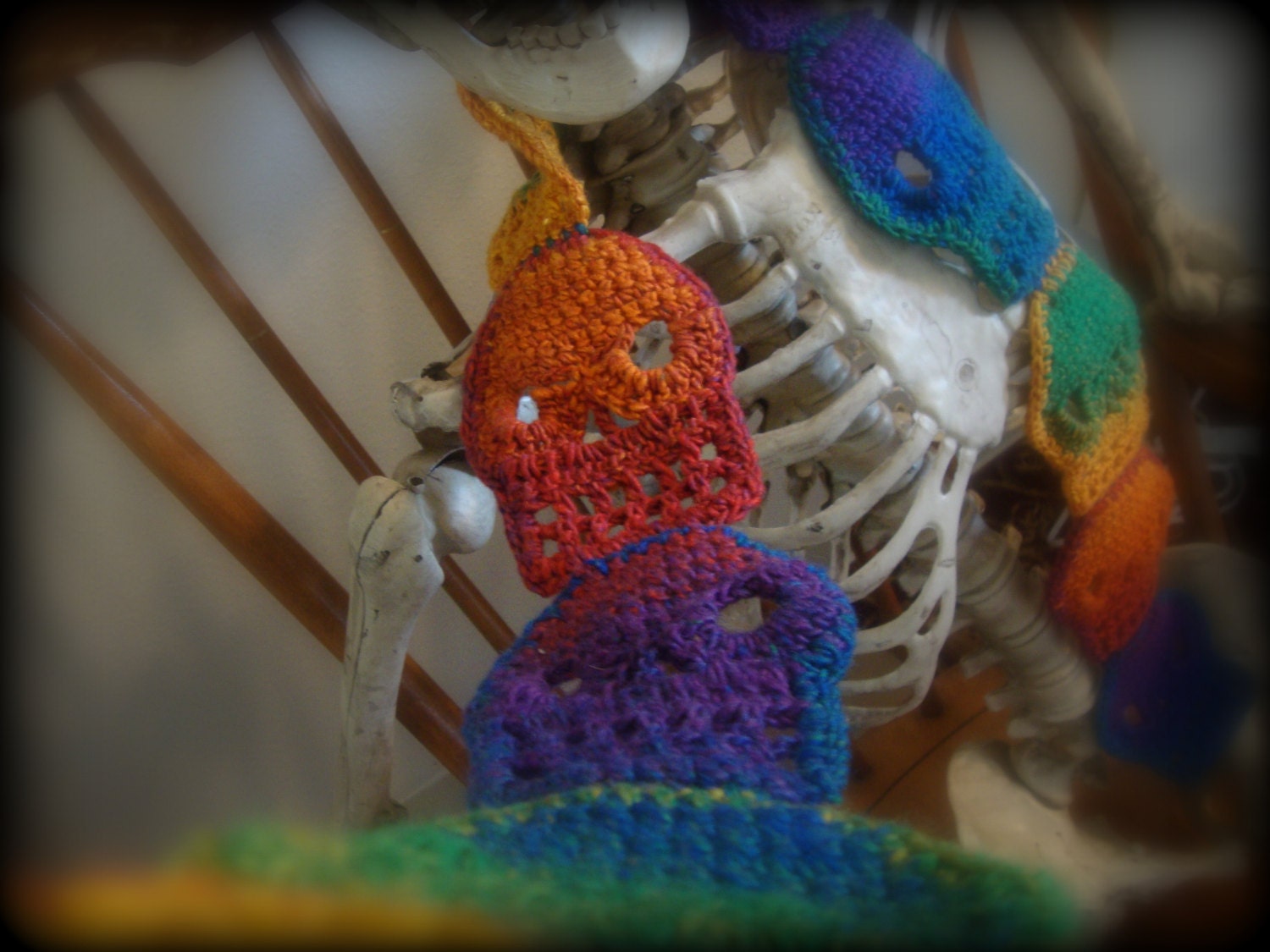 Rainbow Skull Scarf