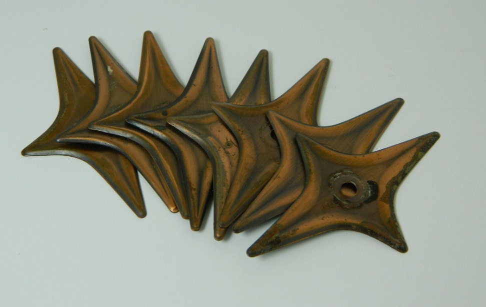 Mid Century Atomic Star Knob Plates