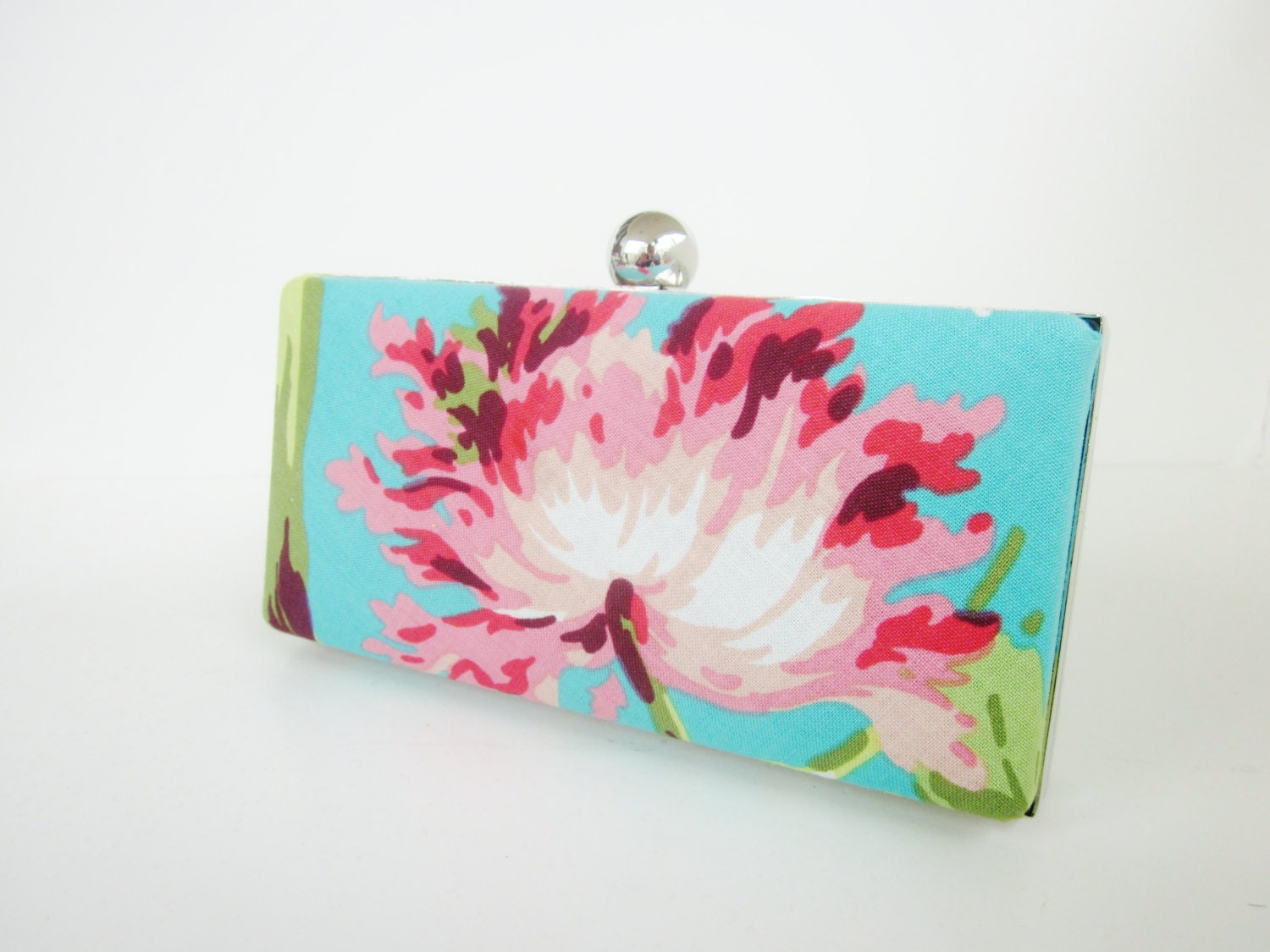 floral bridesmaid clutch, teal bridesmaid clutch, Summer weddings clutch