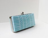 bridesmaid clutch, aqua blue herringbone clutch purse, bridesmaid clutch, spring weddings clutch, spring wedding