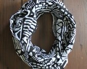 Tribal Scarf - Infinity Scarf - Jersey