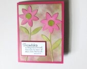 Pink Friendship Day Card Flowers Greeting Card