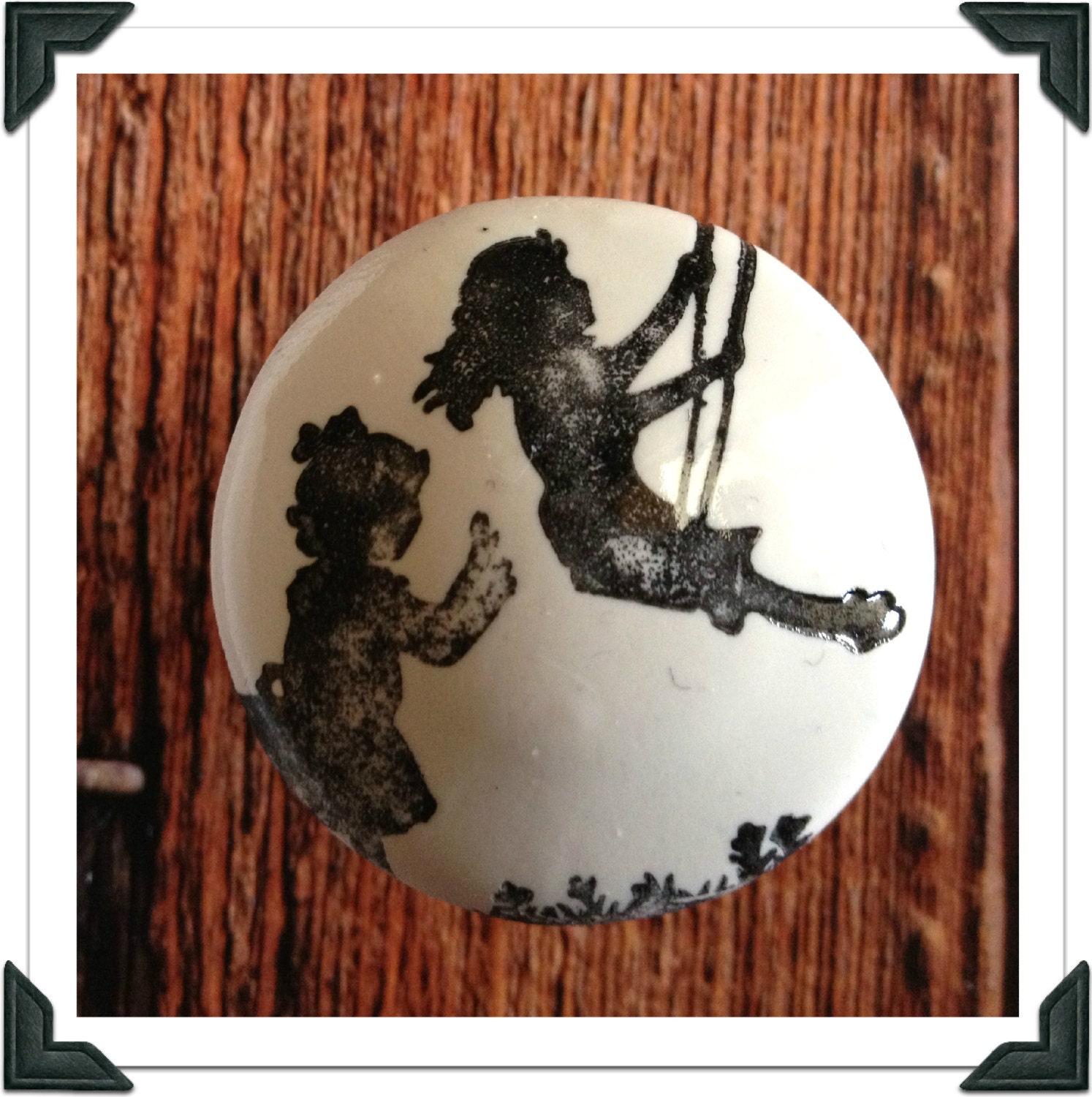 Handstamped Swinging High Knob