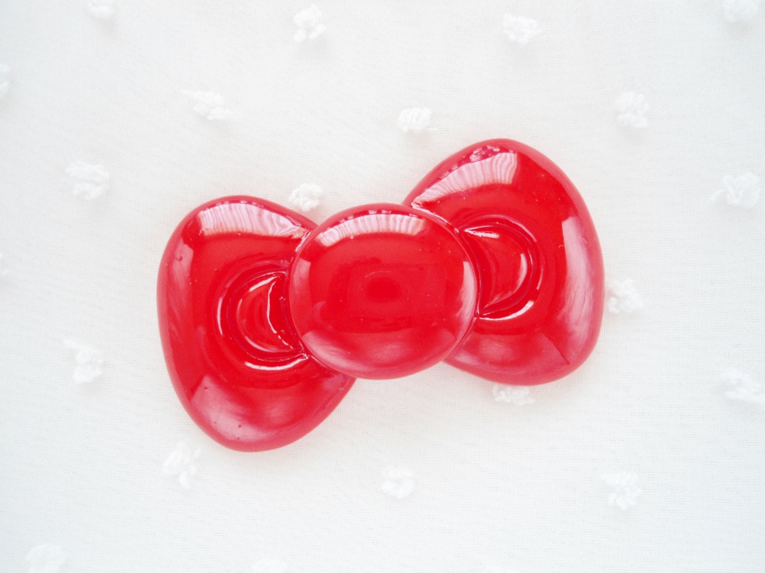 1pc - LL Red Kitty Bow Decoden Cabochon (59x34mm) BL10014