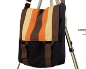 Design Messenger Bag ( Orange / Dark Brown / Black / Handmade / Cotton / Yarn / Unisex )
