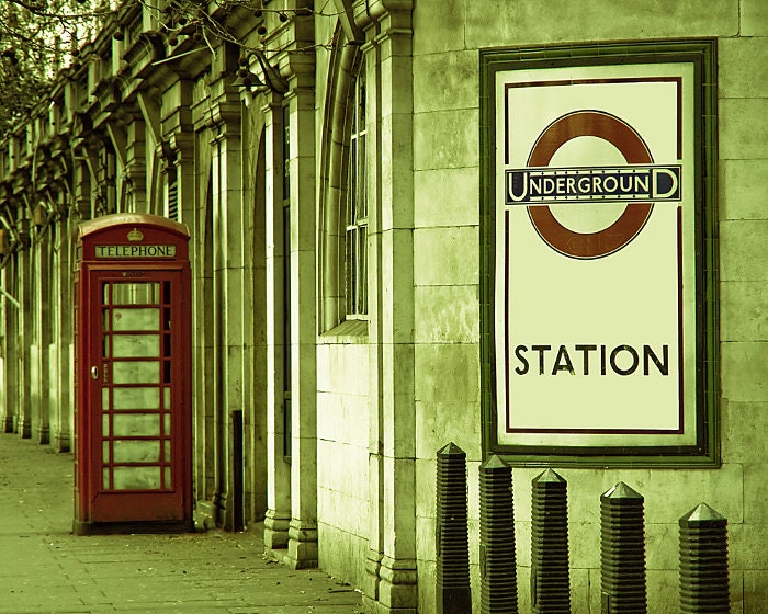 London photography - The Tube - London photograph, London phone booth