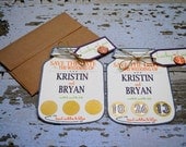 Mason Jar Save the Date for wedding invitations (envelope included)