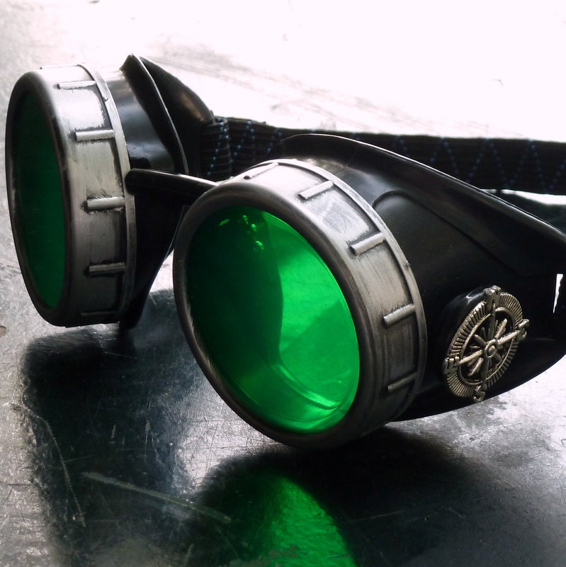 Victorian Steampunk goggles aviator victorian welding biker eye cup--scg