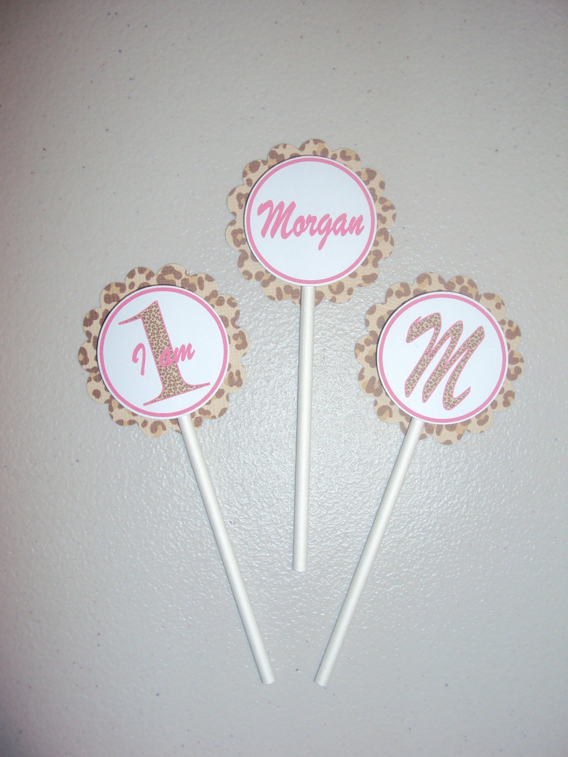Leopard Print Cupcake Toppers - Leopard Cupcake Toppers - Leopard Theme - Leopard - Leopard and Pink - Cupcake Toppers