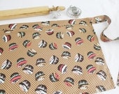 Retro Brown Cupcakes Adult Apron