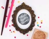 Thanks x3 Rubber Stamp