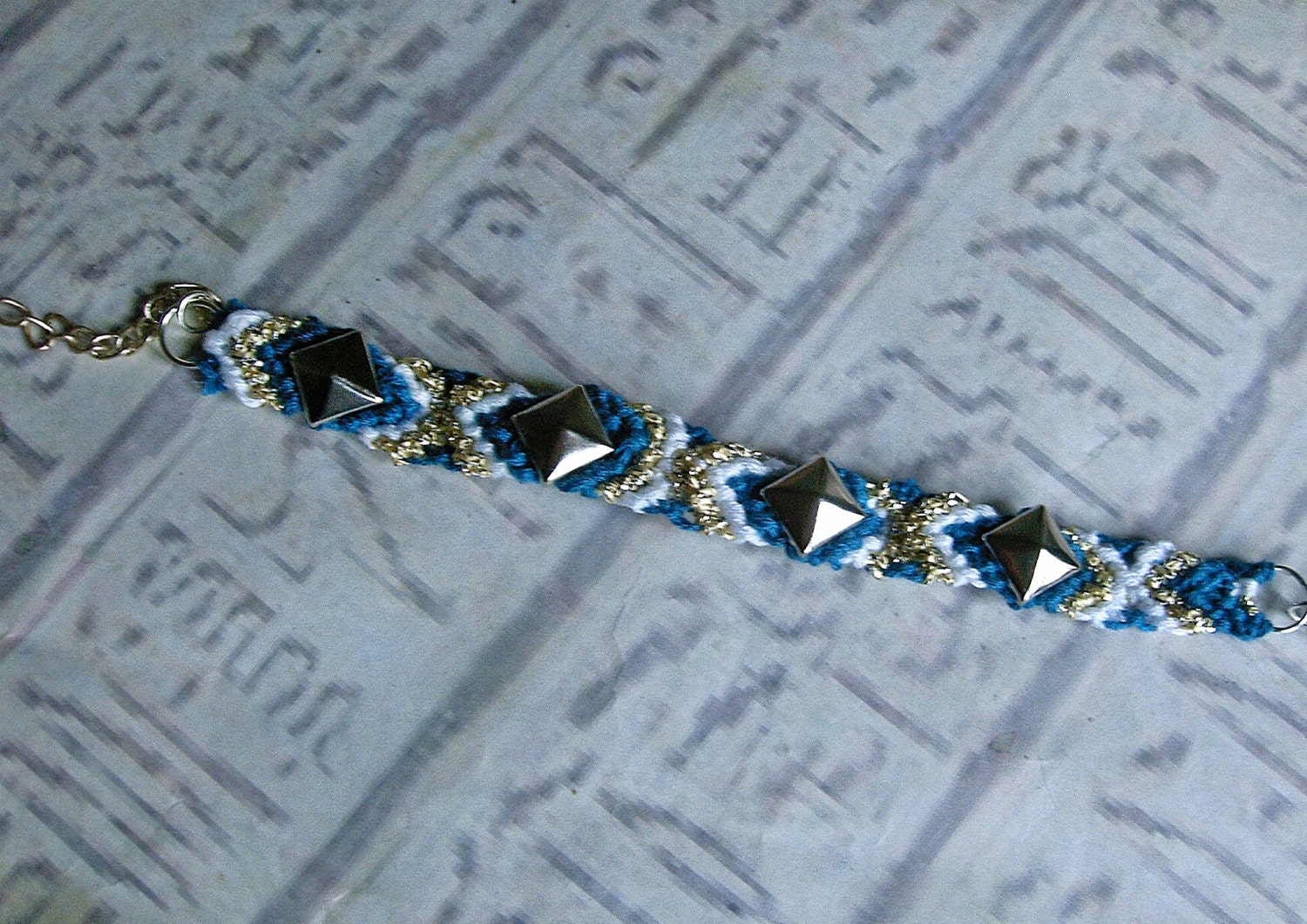 Friendship bracelet. Studded friendship bracelet.