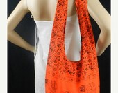 ON SALE Elephant Cotton Sling Bag Purse Hippie Hobo Crossbody Messenger ( Medium) / 3 colors Available ORA