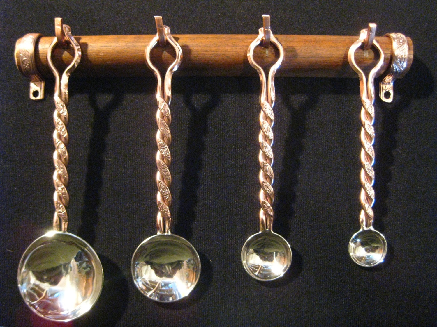 Measuring Spoon Set Handmade in Copper and German Silver