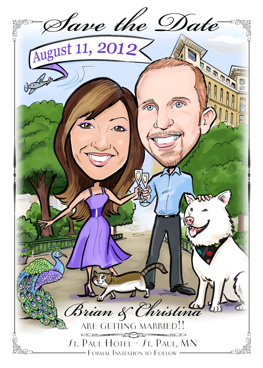 Caricature Save the Dates - Cards, Magnets, and Invitations