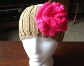 Earwarmer - Neon Pink & Camel