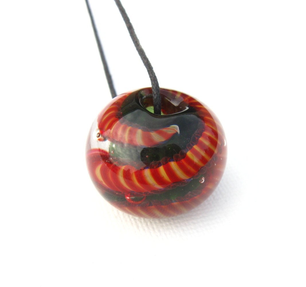 Large 3D Earthworm Bead READY TO SHiP