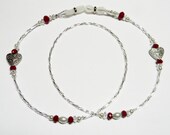 Beaded Eyeglass Leash SWEETHEARTS Valentines Day Gift Handmade Beaded Glasses Holder Women / Reader / Teacher / Love