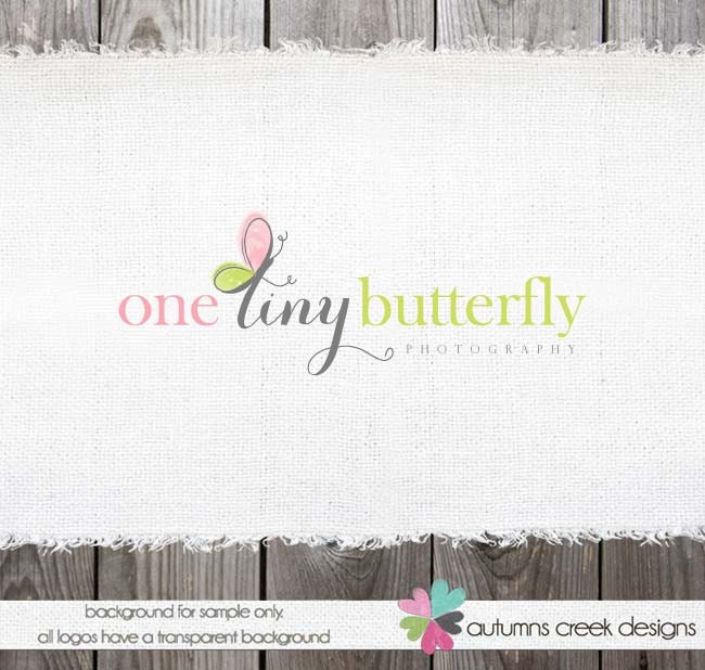 Exclusive Premade Logo Design- Hand Drawn Butterfly Logo One of a Kind Hand Drawn