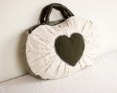 Army Green and Cream Handbag