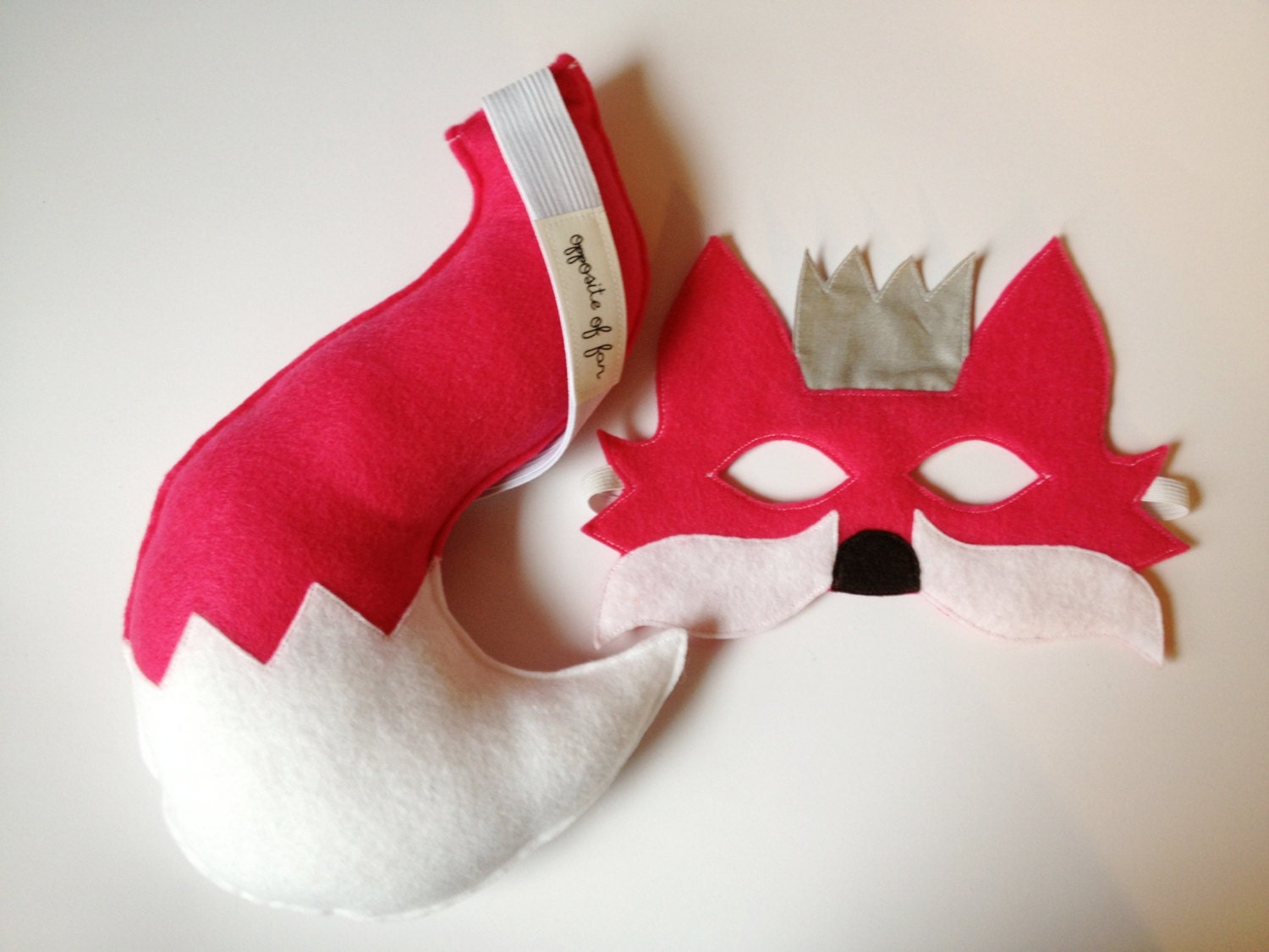 Pink Fox Mask & Tail- BABY