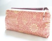 Wedding Bridesmaids Clutch Set of 6 Travel Jewelry Organizer Candy Pink Cosmetic bag