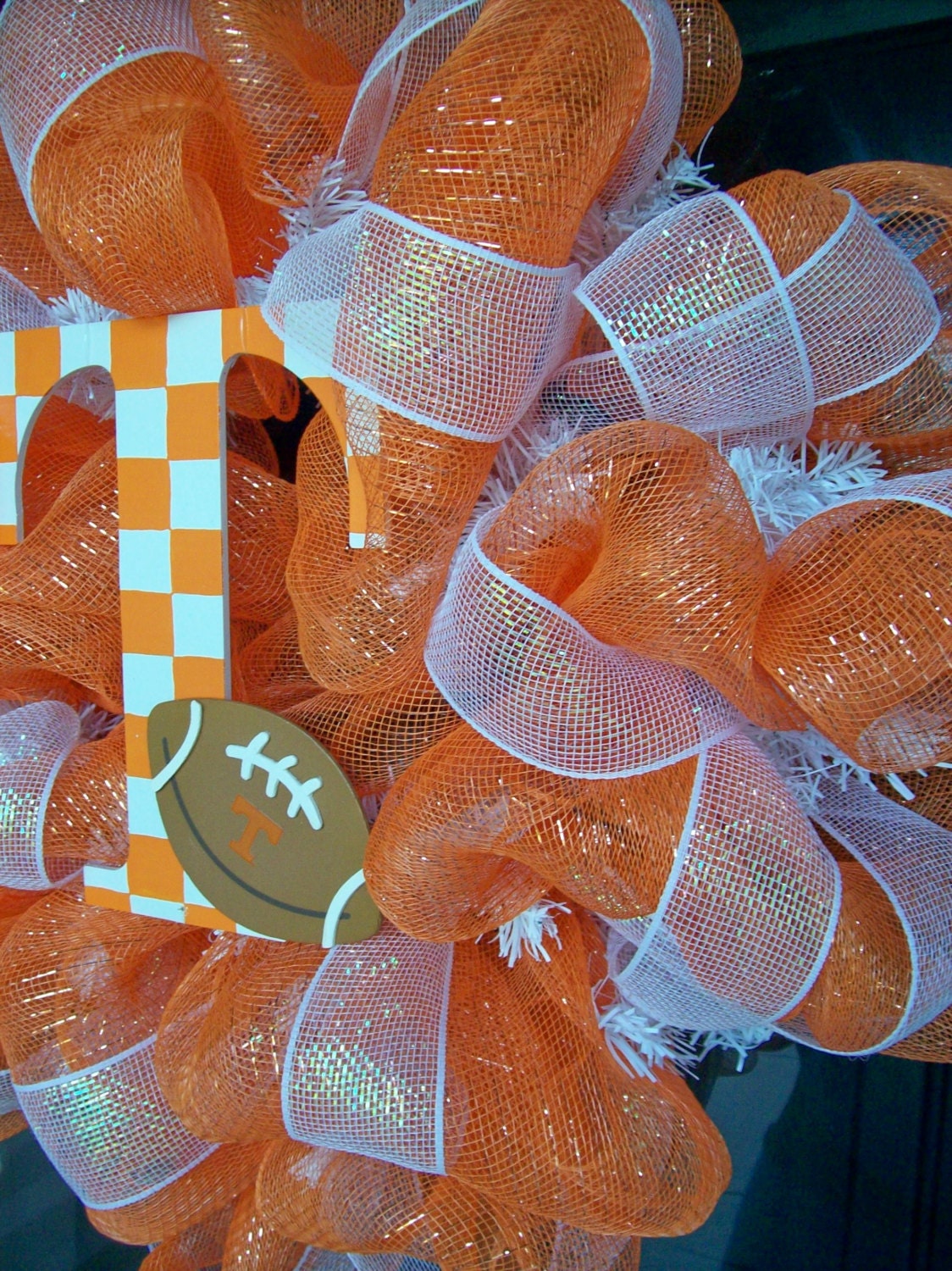 Deco Mesh Tennessee Fan Wreath