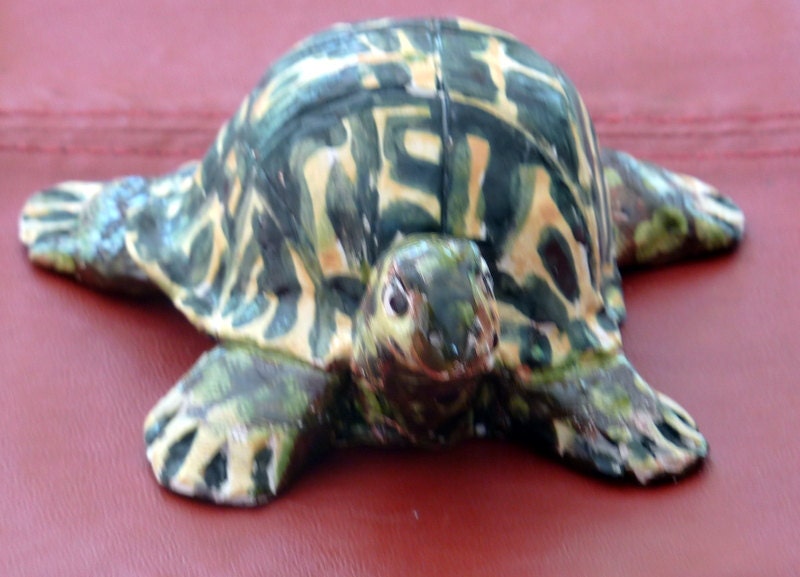 Box Turtle sculpture handmade in US from a lump of clay sold by Artist