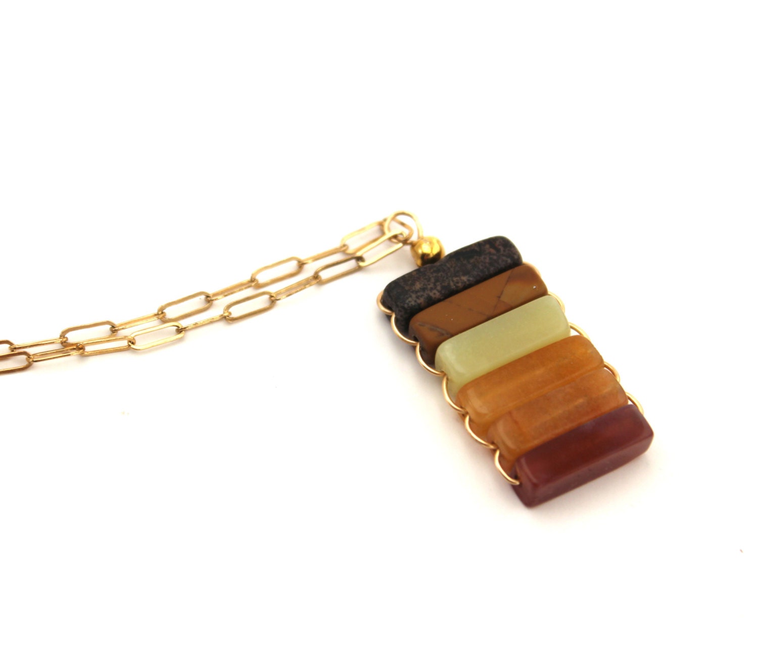Diane- Color Block Pendant Necklace