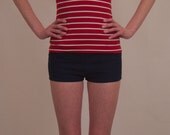 FREE SHIPPING "Kiss Me Sailor" nautical style tank top