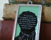Mr. Darcy Proposal Necklace Silver: Jane Austen Pride and Prejudice