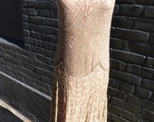 Genuine Vintage 1920's Flapper Dress with Pink Rose Hued Slip